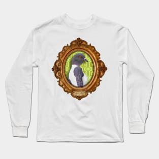 Yellow Pigeon Lady in Vintage Frame Long Sleeve T-Shirt